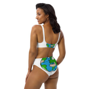 Bikini reciclado talle alto all over La Tierra