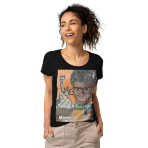 Camiseta orgánica básica para mujer El planeta de los Simios